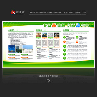 绿色企业展板