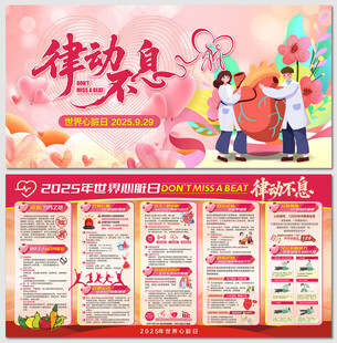 2025世界心脏日律动不息展板