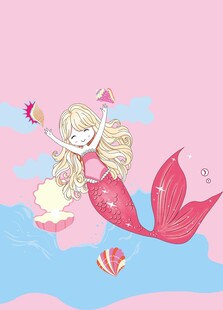 梦幻美人鱼在水中欢快畅游