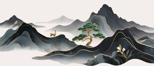 中式山水装饰画