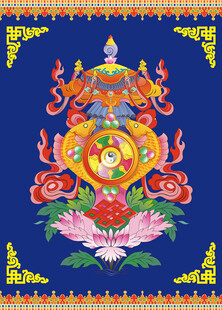 藏式八宝婚礼背景