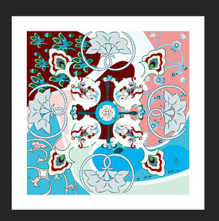 抽象多彩图案艺术画作