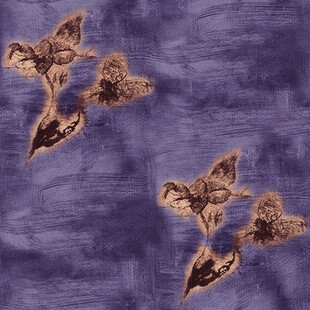 紫色底纹上的精美花卉图案