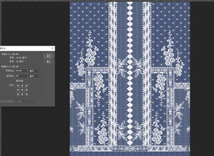 蓝白花纹图案设计