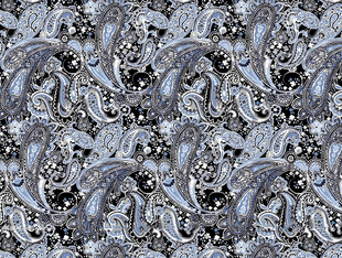 蓝紫色佩斯利花纹图案