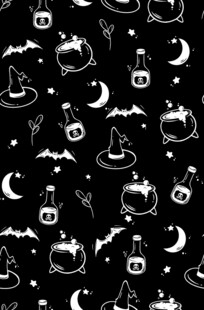 万圣节元素无缝图案背景