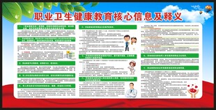 职业卫生健康教育核心信息宣传栏