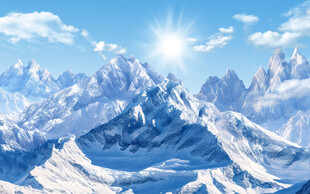 雪山背景墙