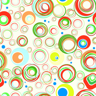 多彩圆圈图案背景