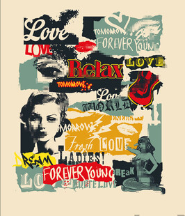 定位花 英文 涂鸦