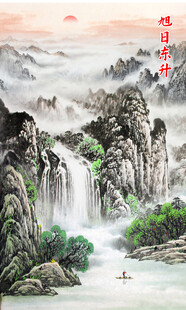 竖幅山水画