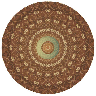 圆形棕色复古花纹