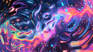 梦幻炫彩流体艺术图案