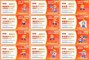安全生产系列工地标语围栏展板