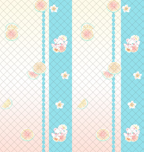 清新花卉条纹图案背景