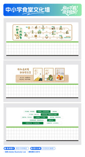 中小学食堂文化墙组合