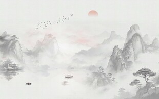 水墨画山水意境