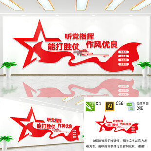 听党指挥能打胜仗文化墙