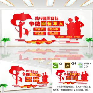 四有军人文化墙