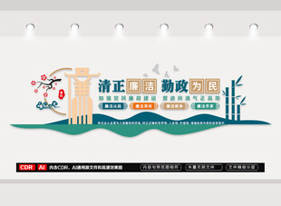 清正廉洁勤政为民文化墙