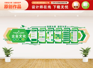 绿色企业文化墙