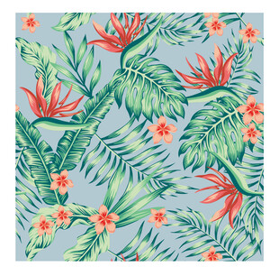 热带花卉图案无缝背景