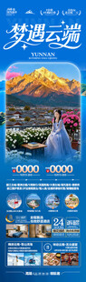  云南旅游海报昆明大理丽江西双