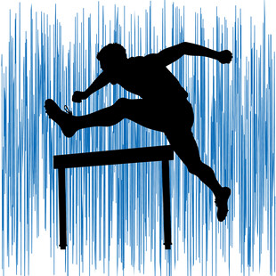 运动员跨栏瞬间