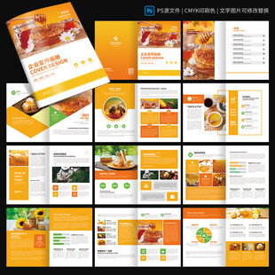 蜂蜜销售画册 天然蜂蜜宣传册