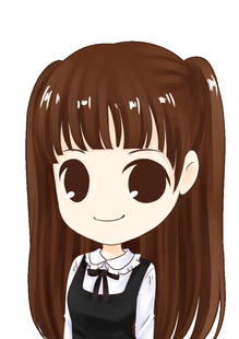 可爱双马尾校园风女孩Q版