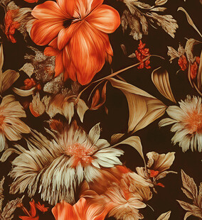 复古花卉图案布料