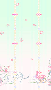 粉色花卉条纹浪漫背景图