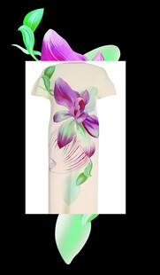 手绘多彩花卉纹身图案