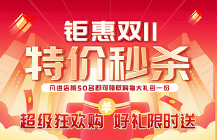 双11钜惠特价秒杀活动