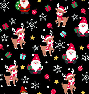 圣诞主题图案 可爱节日元素