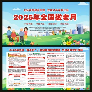 2025年全国敬老月宣传栏