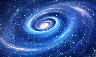 蓝色漩涡星空