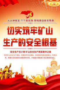 矿山安全标语海报