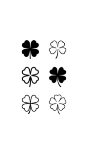 简约四叶草图案设计元素