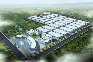 工厂厂房鸟瞰图