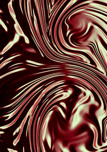 红金交织抽象流体纹理
