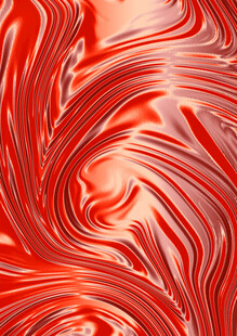 红色流动纹理艺术图案
