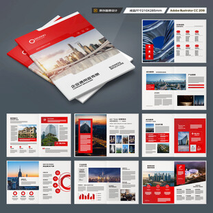 大气红色画册