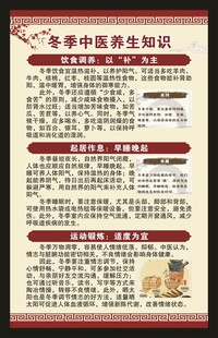 冬季中医养生知识海报