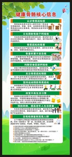 健康骨骼核心信息展架