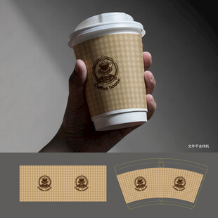 手持咖啡杯包装设计展示