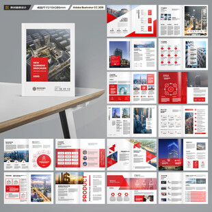 红色企业宣传册