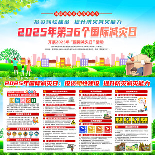 国际减灾日展板