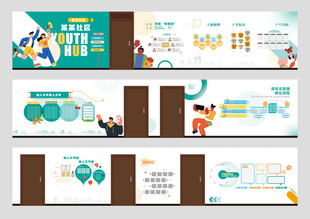 青年驿站文化墙