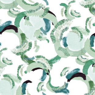 清新绿调抽象水彩图案